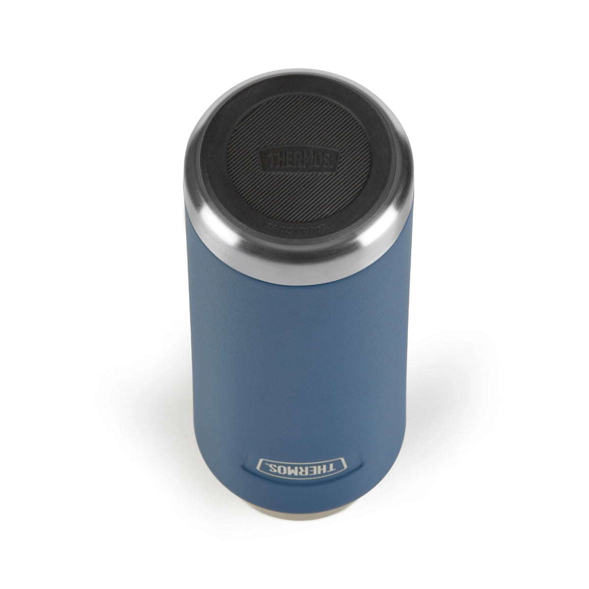 Thermos Icon Series Flip Lid Bottle Solent Navy 8cm x 8cm x 24cm 710ml 420g 251693 | Vacuum Insulated Stainless Steel Flask | Keeps Drinks Cold for 24Hrs | Durable Leak-Proof Travel Water Bottle | Dishwasher Safe | Flip-up Straw | Non-slip Base | Easy
