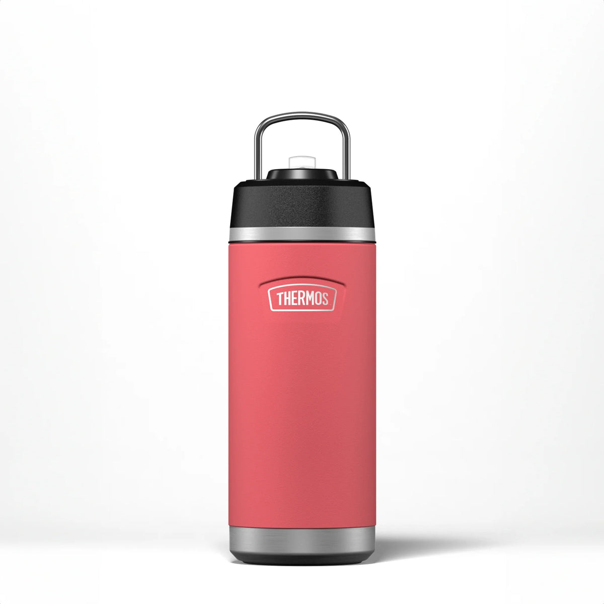 Thermos Icon Series Flip Lid Bottle Coral Bloom 8cm x 8cm x 21cm 530ml 350g 207917 | Vacuum Insulated Stainless Steel Flask | Keeps Drinks Cold for 16Hrs | Durable Leak-Proof Travel Water Bottle | Dishwasher Safe | Flip-up Straw | Non-slip Base | Easy