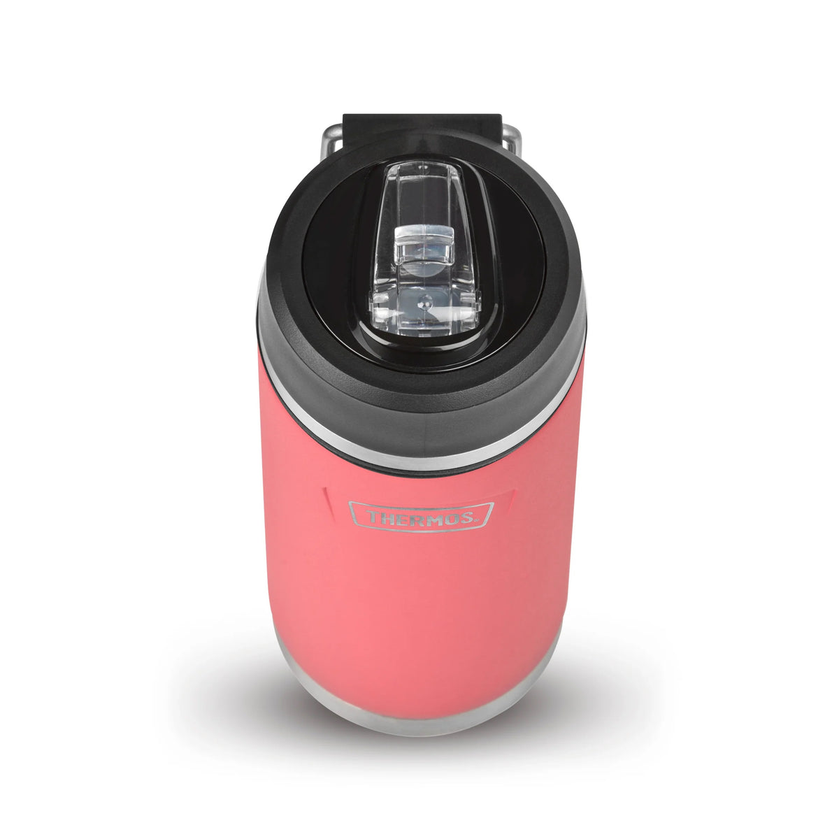 Thermos Icon Series Flip Lid Bottle Coral Bloom 8cm x 8cm x 21cm 530ml 350g 207917 | Vacuum Insulated Stainless Steel Flask | Keeps Drinks Cold for 16Hrs | Durable Leak-Proof Travel Water Bottle | Dishwasher Safe | Flip-up Straw | Non-slip Base | Easy