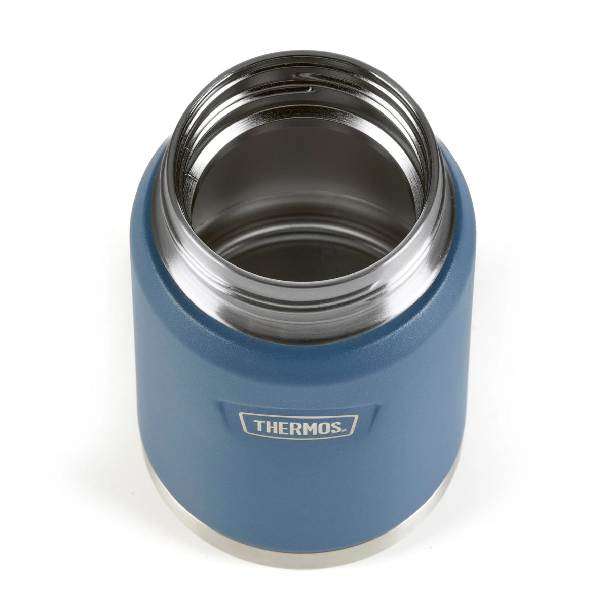 Thermos Icon Series Food Flask Solent Navy 10cm x 10cm x 18.5cm 710ml 510g 230162 | Includes Stainless Steel Spoon | Vacuum Insulated Stainless Steel | 14-Hrs Hot and 24-Hrs Cold | Leakproof | Durable and Portable | Non-slip Base | Insulated Pressure