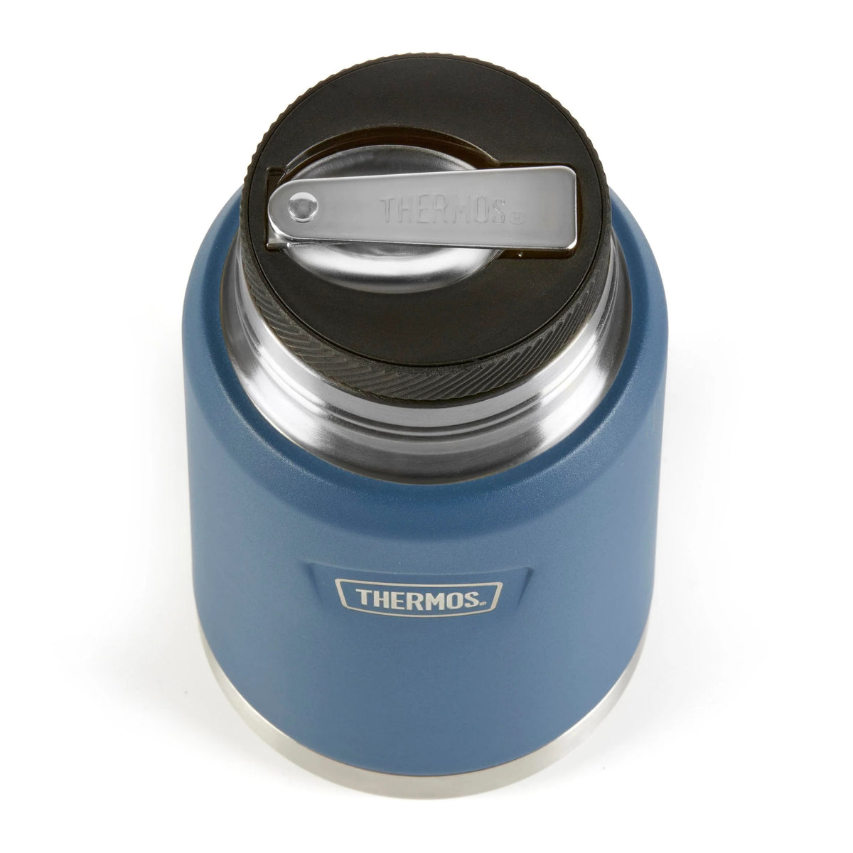 Thermos Icon Series Food Flask Solent Navy 10cm x 10cm x 18.5cm 710ml 510g 230162 | Includes Stainless Steel Spoon | Vacuum Insulated Stainless Steel | 14-Hrs Hot and 24-Hrs Cold | Leakproof | Durable and Portable | Non-slip Base | Insulated Pressure