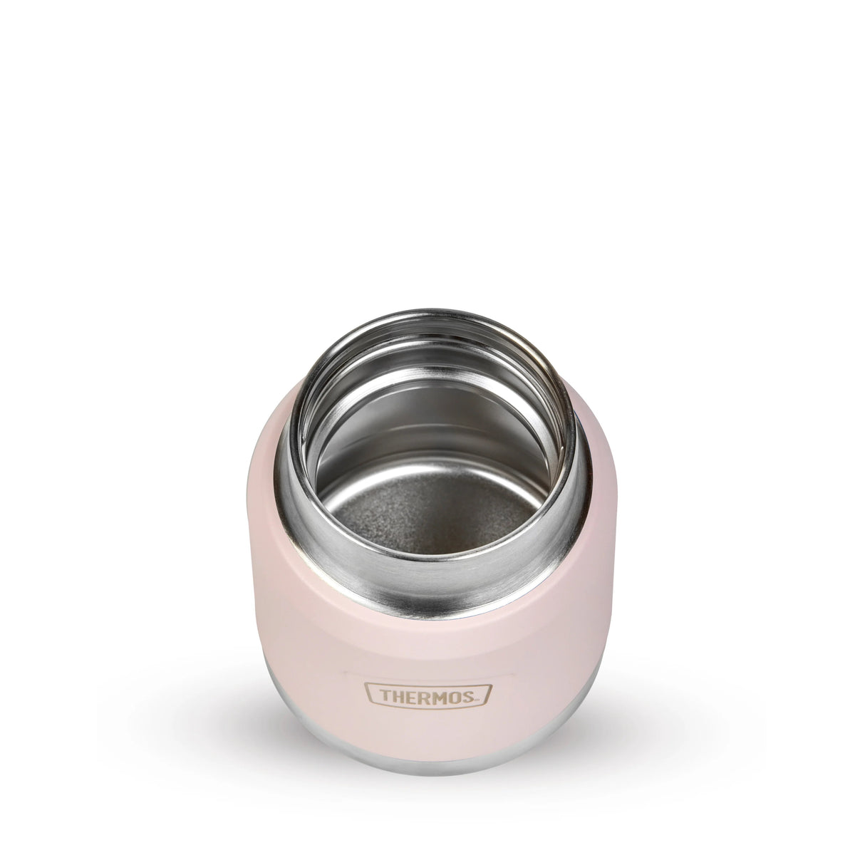Thermos Icon Series Food Flask with Carry Handle Peony Pink 9.9cm x 9.9cm x 16.2cm 355ml 410g 271512 | Includes Stainless Steel Spoon | Vacuum Insulated Stainless Steel | 8-Hrs Hot and 18-Hrs Cold | Leakproof | Durable and Portable | Non-slip Base