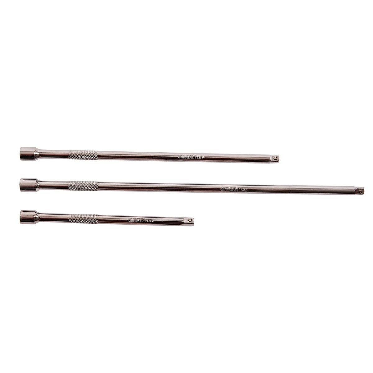 Amtech Drive Extension Bar Chorme Pack of 3 I3705 | Extensions Sizes - 75mm-150mm-225mm | Chrome Vanadium Steel | High Strength Alloy Steel with CRV Plating for Durability | Compatible with 0.25-Inch Drive Sockets