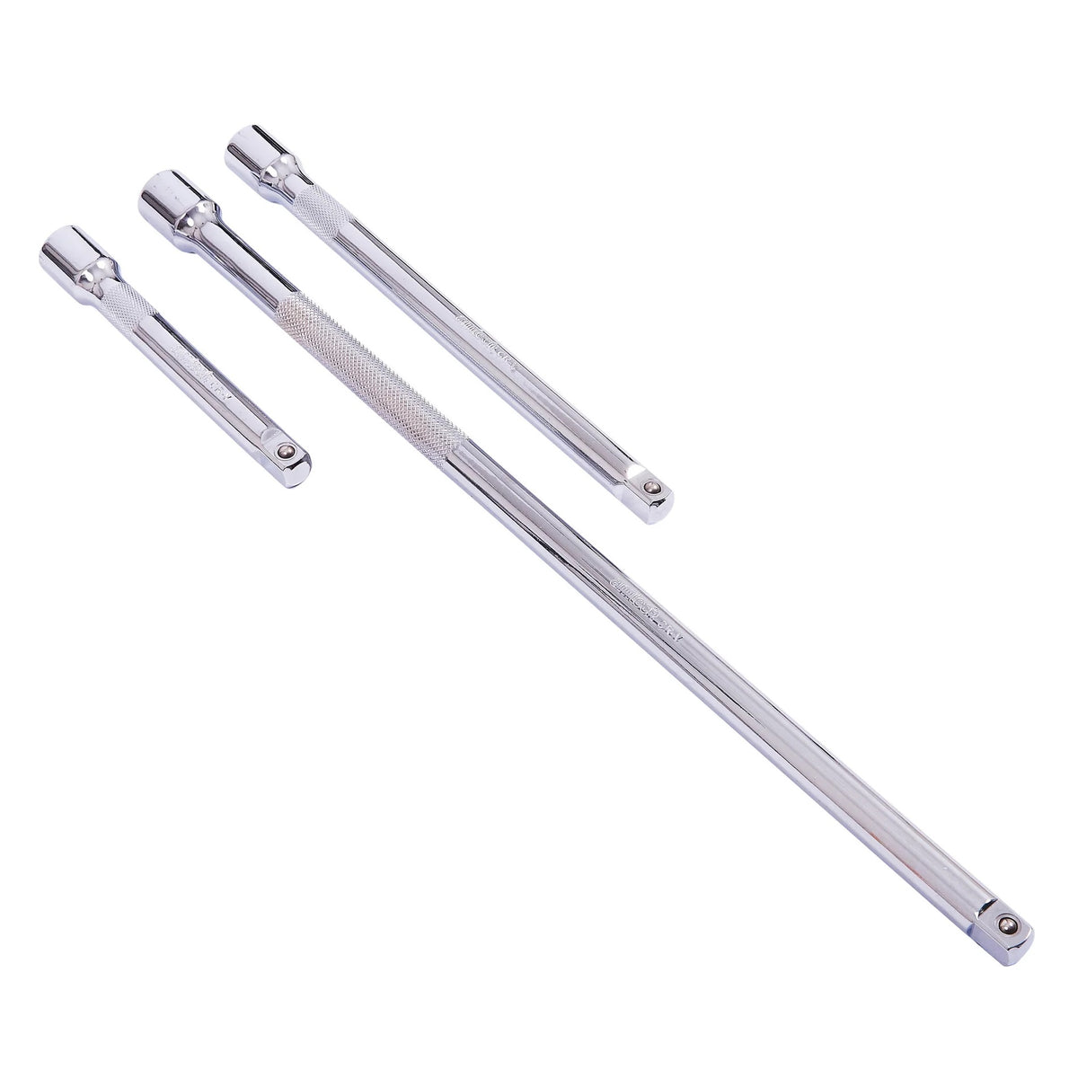 Amtech Drive Extension Bar Chorme Pack of 3 I3905 | Extensions Sizes - 75mm-150mm-225mm | Chrome Vanadium Steel | High Strength Alloy Steel with CRV Plating for Durability | Compatible with 0.5-Inch Drive Sockets