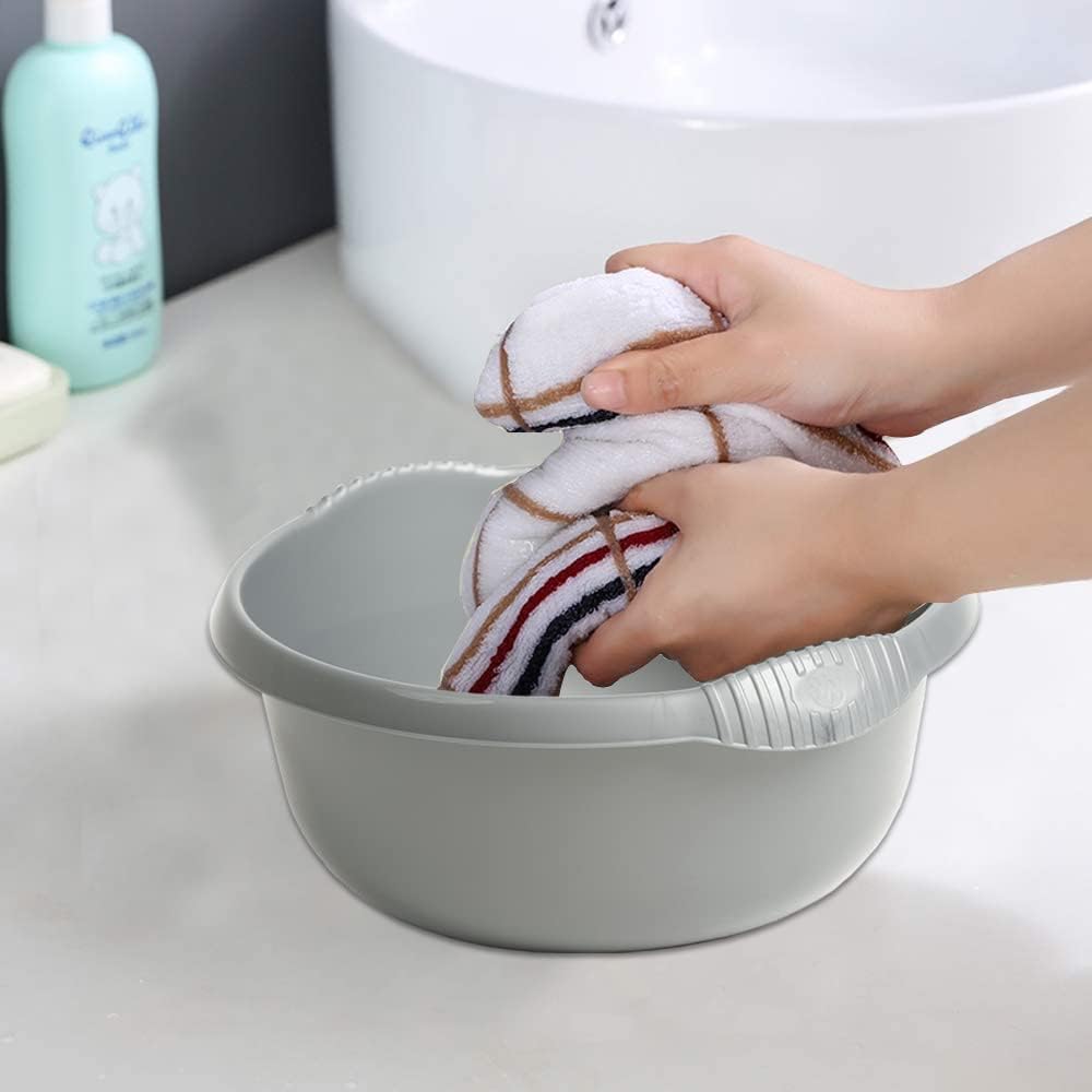 Wham Round Casa Bowl 32cm Silver 11270 | Durable Plastic Mixing and Washing Bowl | Lightweight and Easy to Clean | Ideal for Kitchen-Laundry and Household Use