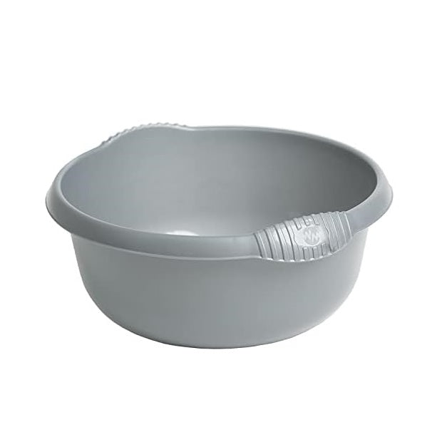 Wham Round Casa Bowl 32cm Silver 11270 | Durable Plastic Mixing and Washing Bowl | Lightweight and Easy to Clean | Ideal for Kitchen-Laundry and Household Use
