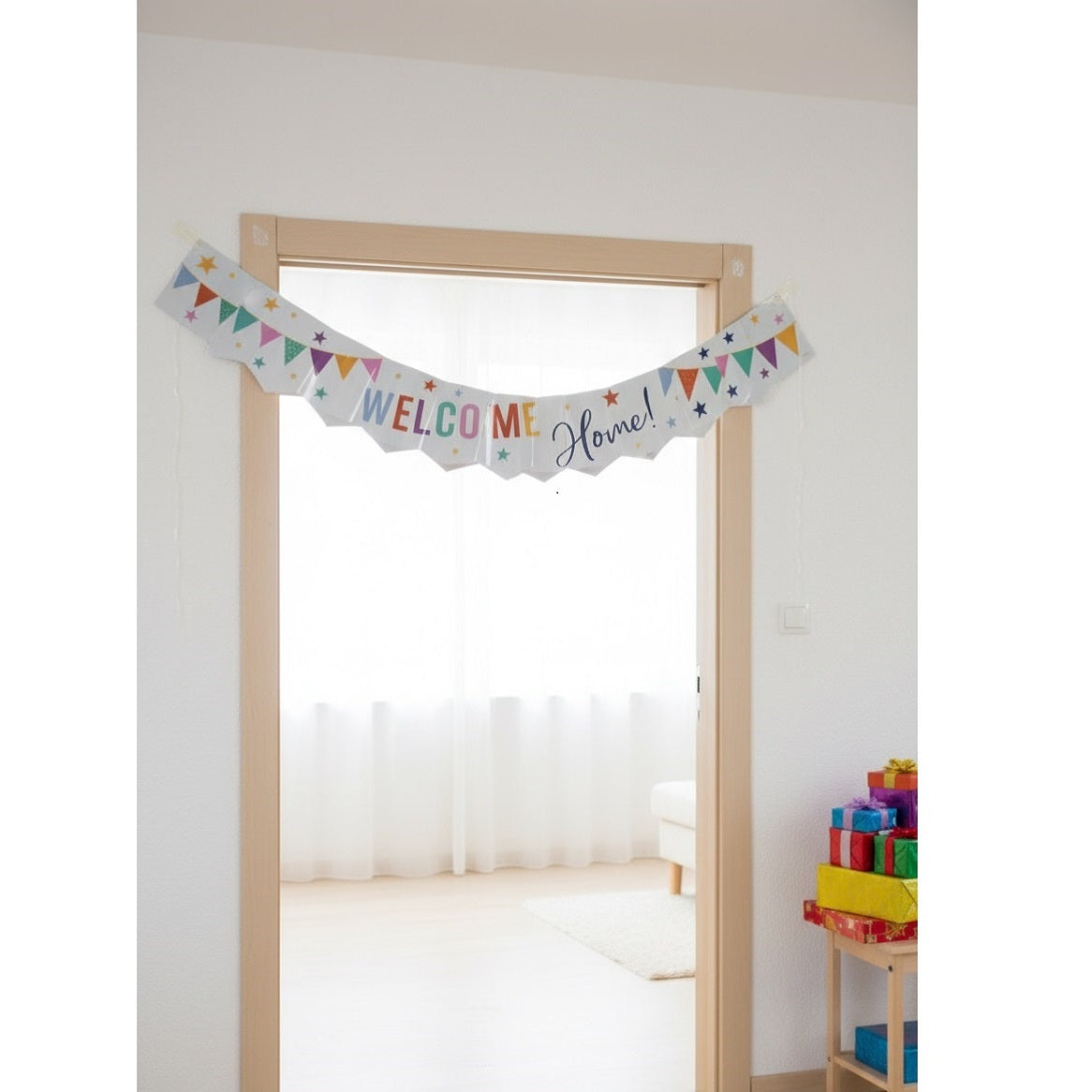 Unique Party Welcome Home Foil Banner Multicolour 9ft 85929