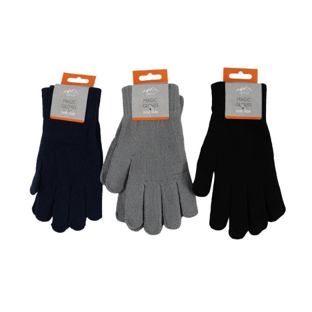 Country Club Magic Gloves Assorted Colours Pack of 1 OUT245008 | One Size Winter Knit | Stretch Gloves for Men and Women | Warm and Comfortable Cold Weather Wear