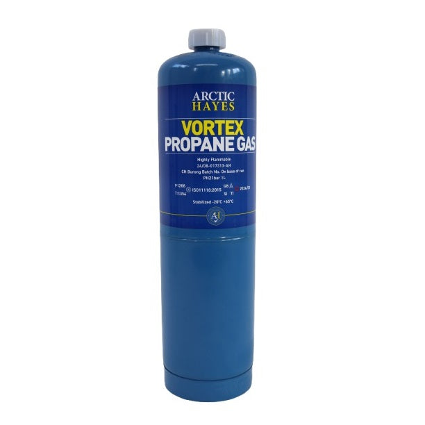 Arctic Hayes Vortex Propane Gas Cylinder Blue 400g 55090493 | High-Performance Propane Fuel | For Blow Torches and Heating Tools | Highly Flammable Gas | Professional Grade Canister