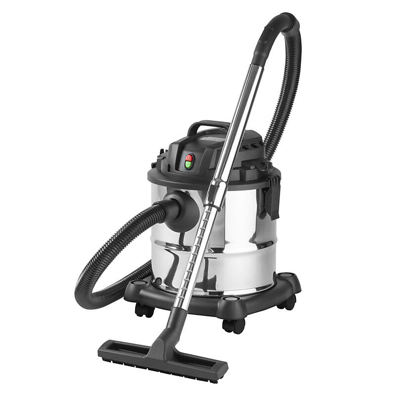 Daewoo Wet and Dry Vacuum Cleaner Chrome and Black FLR00141 | 1000W | 20Ltr Tank Capacity | 2 in 1 | 5.5M Power Cord | Removable Bag