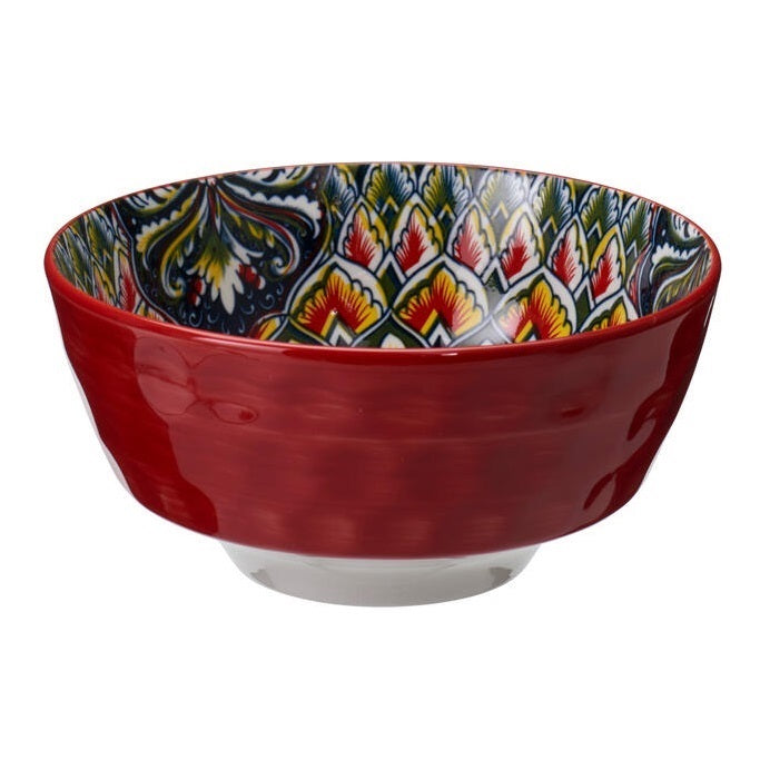 Decorated Printed Porcelain Bowls Assorted Colours 780ml Pack of 1 Q05000030 | Serving Bowls for Snacks-Dessertsand Salads