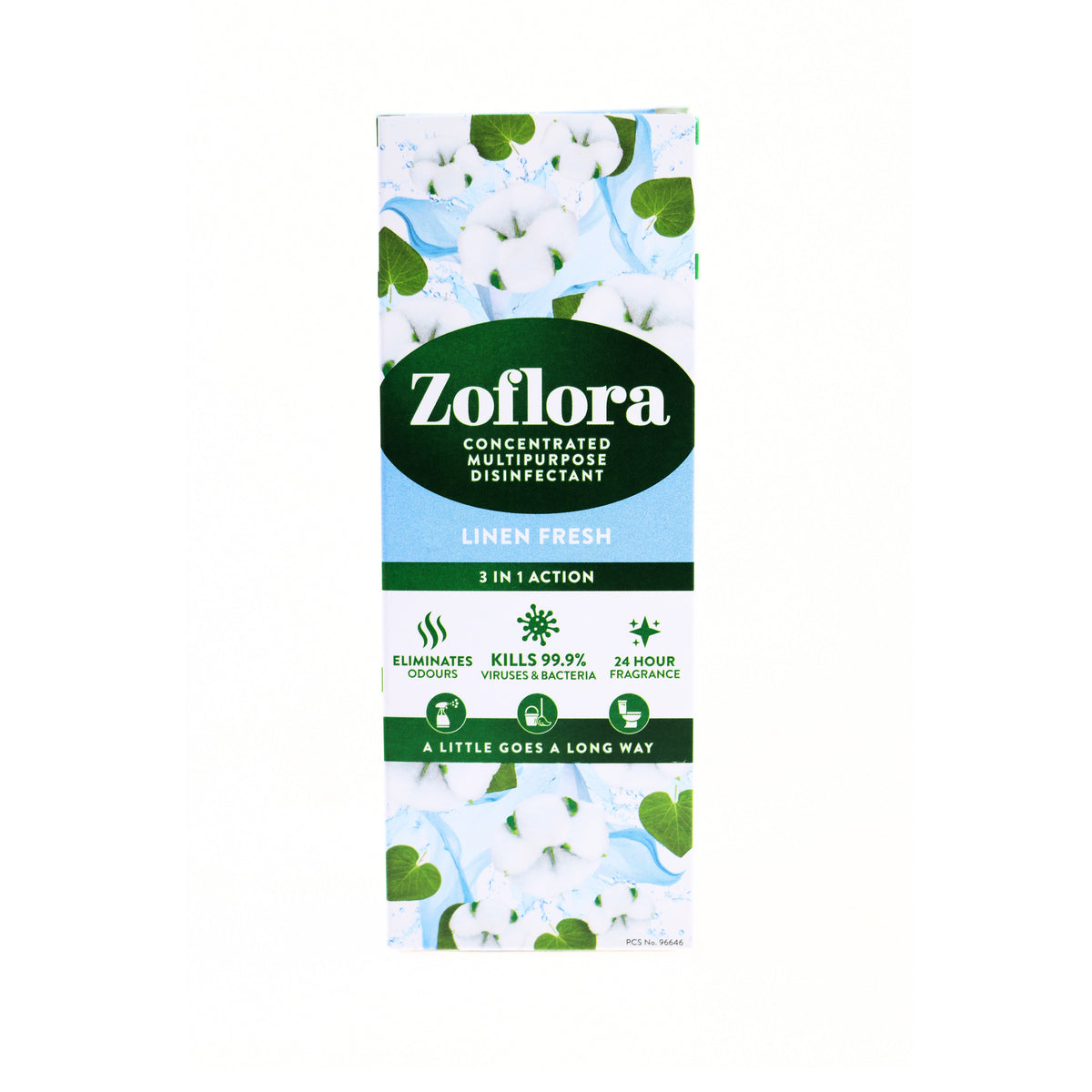 Zoflora Linen Fresh Concentrated Multipurpose Disinfectant 120ml ZOF2 | 3 in 1 Action | Eliminates Odours | Kills 99.9 Percent Viruses and Bacteria | 24 Hour Fragrance | Can be Used in Kitchens-Bathrooms-Hard Floors and Tiles-Potties-Drains and Plugholes | Dishcloths and Sponges | Hard Surface Pet Areas