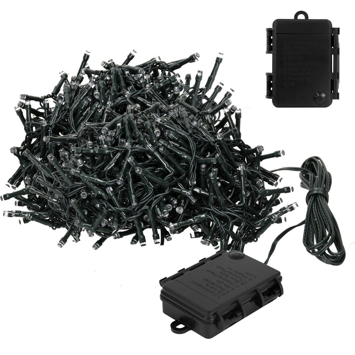 200 Warm White Christmas Lights Black 4Mtr AX8417710 | With 8 Memory Functions | Perfect for Holiday Decorations | 6Hr Timer