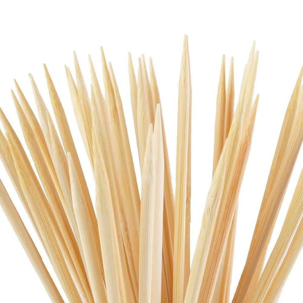 Excellent Houseware Bamboo Skewers Brown 40cm Pack of 50 408100670 | Natural Wooden BBQ Skewers | For Grilling-Kebabs-Snacks and Party Food | Food Prep Essentials