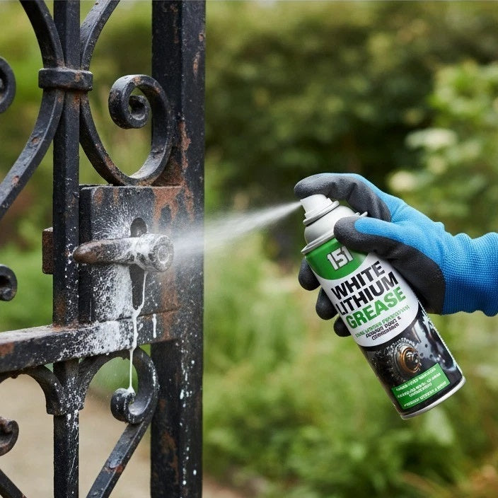 151 White Lithium Grease Spray Multicoloured 400ml 1511218 | Long-Lasting Lubrication | Rust and Corrosion Protection | Water and Heat Resistant | Reduces Friction and Wear | For Metal-to-Metal Connections | Use Around Home and Worshops