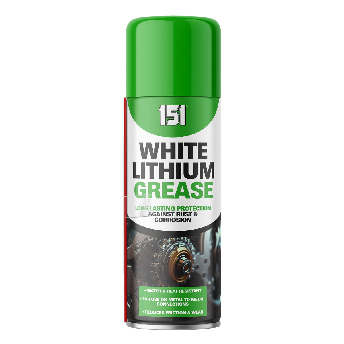 151 White Lithium Grease Spray Multicoloured 400ml 1511218 | Long-Lasting Lubrication | Rust and Corrosion Protection | Water and Heat Resistant | Reduces Friction and Wear | For Metal-to-Metal Connections | Use Around Home and Worshops