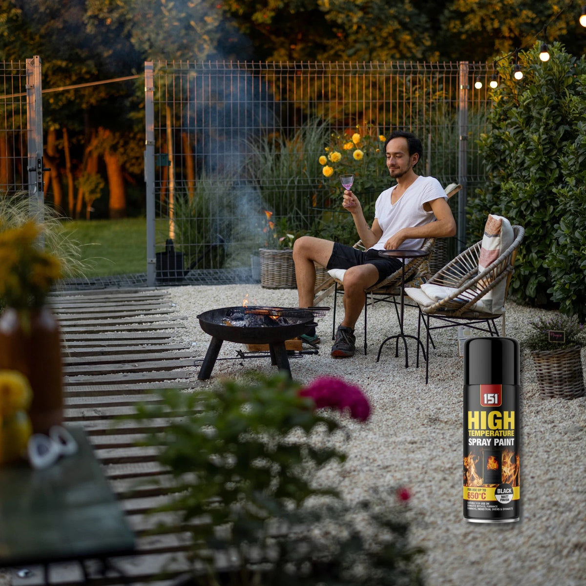 151 High Temperature Spray Paint Black Matt Finish 400ml TAR086 | Heat Resistant Up to 650 Degree C | Coating for Stoves-Furnaces-Chimneys-Ovens and Exhausts | Durable Protective Heatproof Paint | Give An Even Coverage