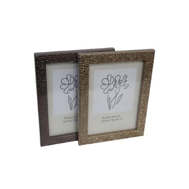 Textured Photo Frames Assorted Colours 5-Inch x 7-Inch Packs of 1 FL2200360 | Decorative Wall Display | Fits 13cm x 18cm Prints