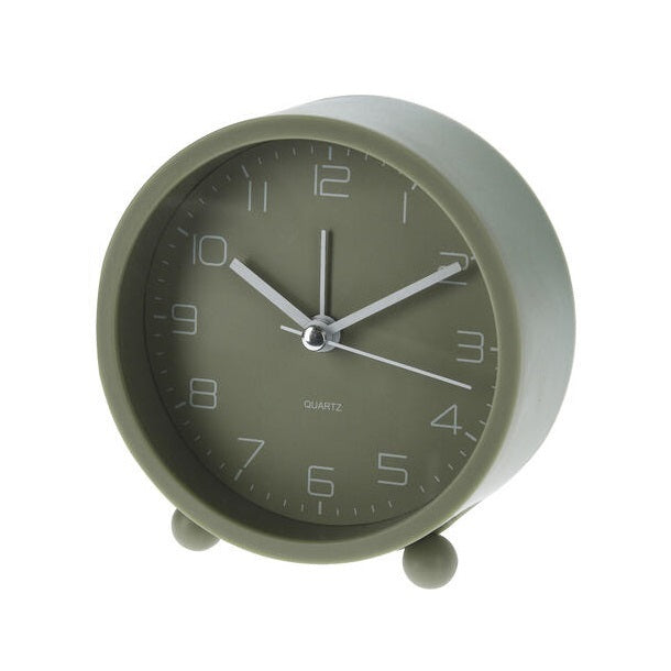 H and S Collection Wekker Alarm Clock Alarm Clock Assorted Colours 95mm x 40mm HZ1601340 | Silent Non-Ticking Bedside Table Clock | Easy-Read Number Dial | Compact and Stylish