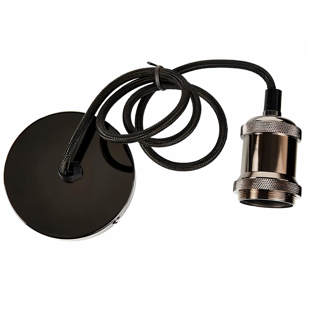 Energizer Adjustable Hanging Decorative Pendant Gunmetal Black 1.2Mtr S14680 | IP20 | Indoor Use Only | 1x ES Lamp Required