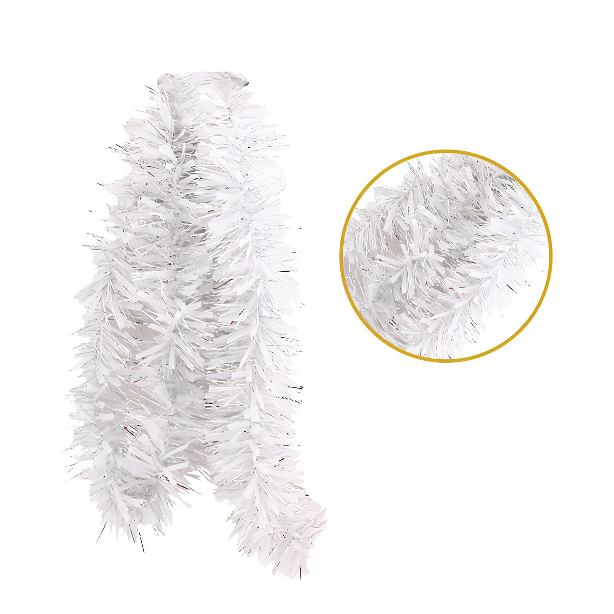 Tallon Xmas Chunky Tinsel White 2Mtr X9779A