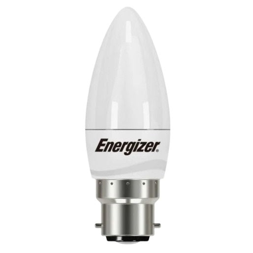 Energizer Opal SBC-B15 LED Candle White 100mm x 37mm S30638 | 4.2W | 40W Replacement | 4000K Cool White | 470 Lumens | 15-Year Lifespan | Dimmable | 15000Hr Lifespan | Mercury Free | Energy Rating E | CRI-80