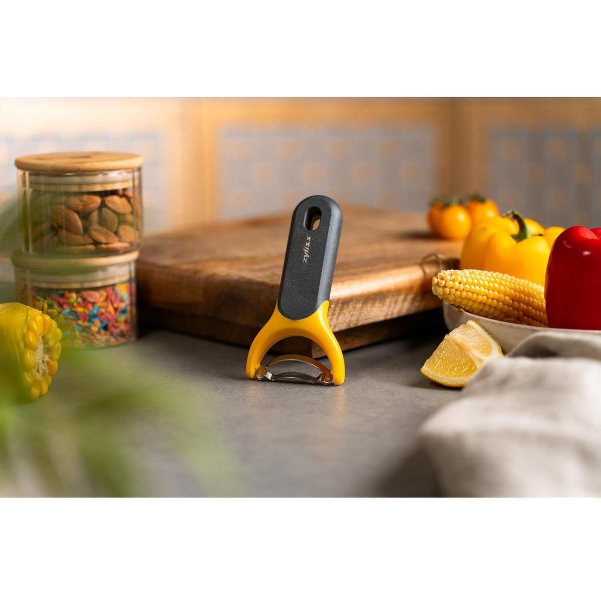 Zyliss Corn Stripper Grey and Yellow H140mm x W70mm x D20mm E950052
