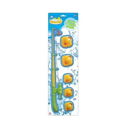 Kandytoys Bathtime Hook A Duck Game Assorted Colours Pack of 5 TY8234 | Fun Kids Bath Toy | Floating Ducks Fishing Game