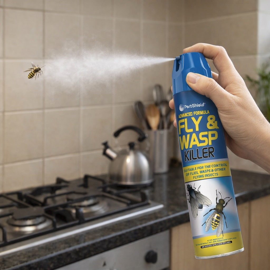 151 Pestshield Fly and Wasp Killer Aerosol Spray Can 300ml PS0005A | Suitable for the Control of Flies-Wasps and Other Flying Insects | Advanced Formula