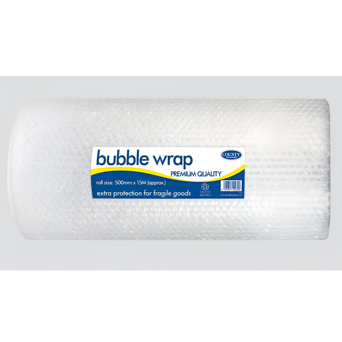 County Stationery Bubble Wrap Rolls Clear Extra Large 500mm x 15Mtr C18 | Premium Quality | Ideal for Protection for Fragile Goods