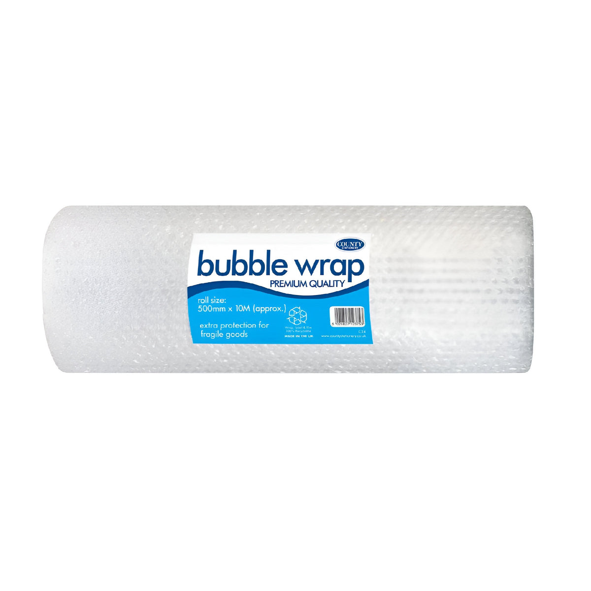 County Stationery Bubble Wrap Clear Large 500mm x 10Mtr C24 | Premium Quality | Extra Protection for Fragile Goods