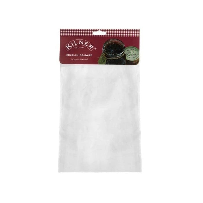 Kilner Muslin Square Cloth White 50cm x 50cm 0025.415 | Reusable Cotton Straining Cloth
