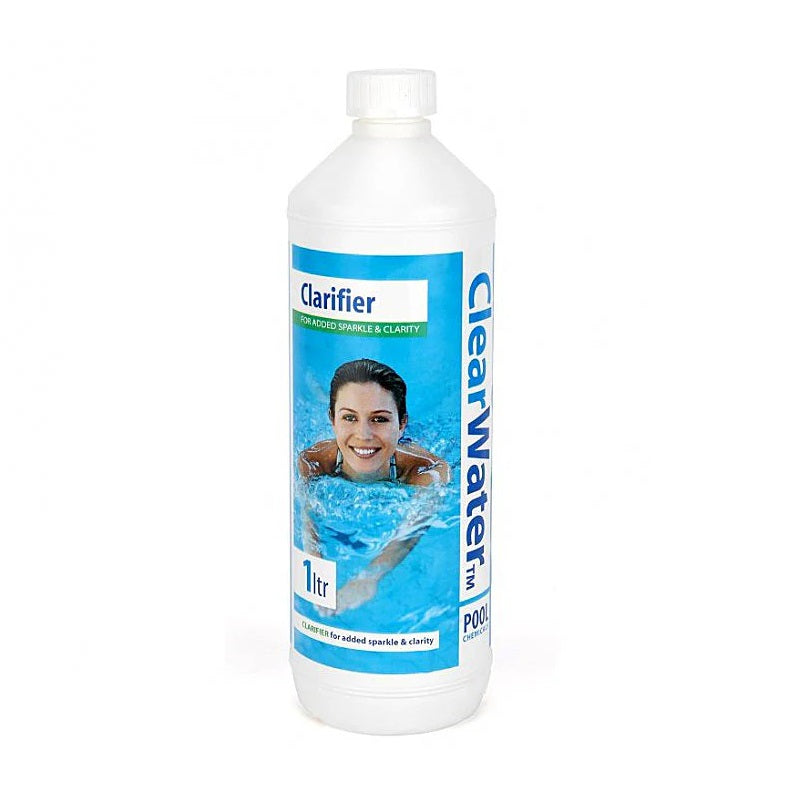 Clarifier Clearwater Pool Clarifier Liquid Clear 1Ltr CH0009 | Improves Water Clarity | Fast Acting Pool Chemical | Removes Cloudiness | For Sparkling Clear Pools