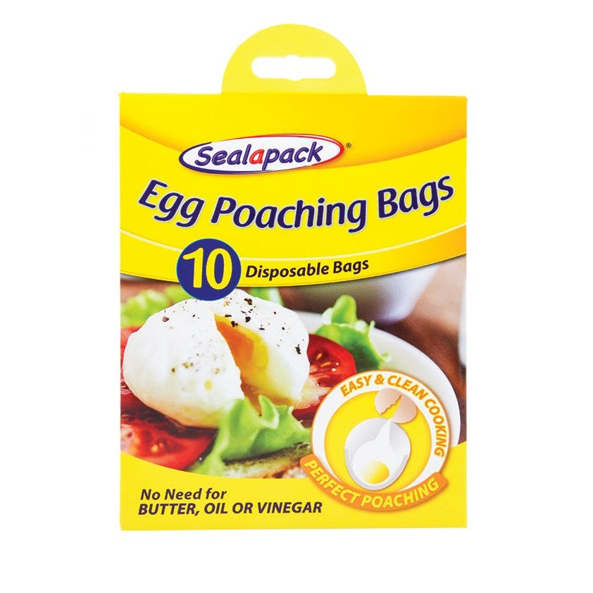 151 Sealapack Disposable Egg Poaching Bags Clear Pack of 10 SAP053 | Easy and Clean Cooking | Perfect Poaching | No Need for Butter-Oil or Vinegar