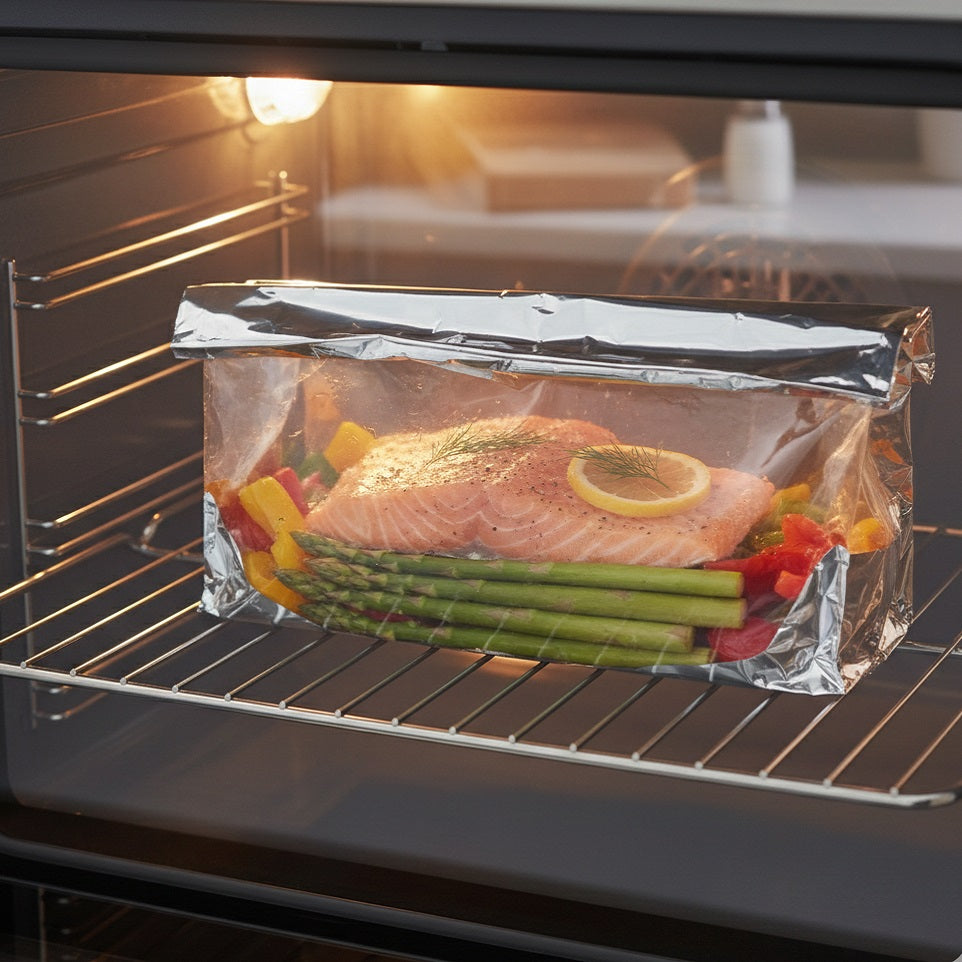 151 Sealapack Oven and BBQ Foil Bags Silver 19 x 30cm Pack of 8 SAP026 | Locks in Flavour | Quick and Easy to Use | Perfect for Meat-Fish and Vegetables | Can be Used in Ovens-on BBQS and Grills