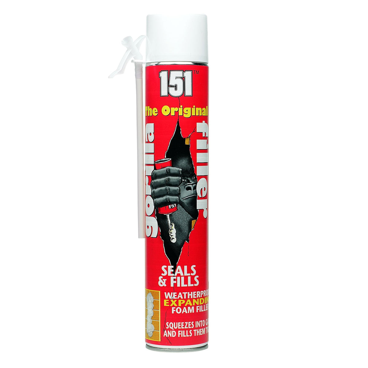 151 The Original Gorilla Filler 750ml GF1 | Seals and Fills | Weatherproof | Squeezes into Gap and Fills