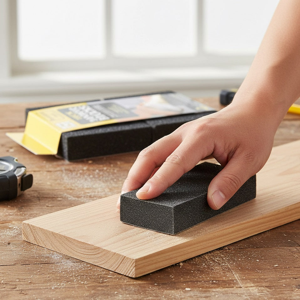 151 Decorator Tools Thick Sanding Blocks Black Pack of 2 151178 | Fine Grade | Reusable | Use Wet or Dry | For Use on Wood and Metal | Ideal for Polishing | Easy Sanding for Flat and Contoured Surfaces