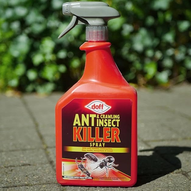 Doff Ant and Crawling Insect Killer Spray Red 1Ltr F-BH-A00-DOF-01 | Fast Acting Control | Kills Wasps-Beetles-Cockroaches