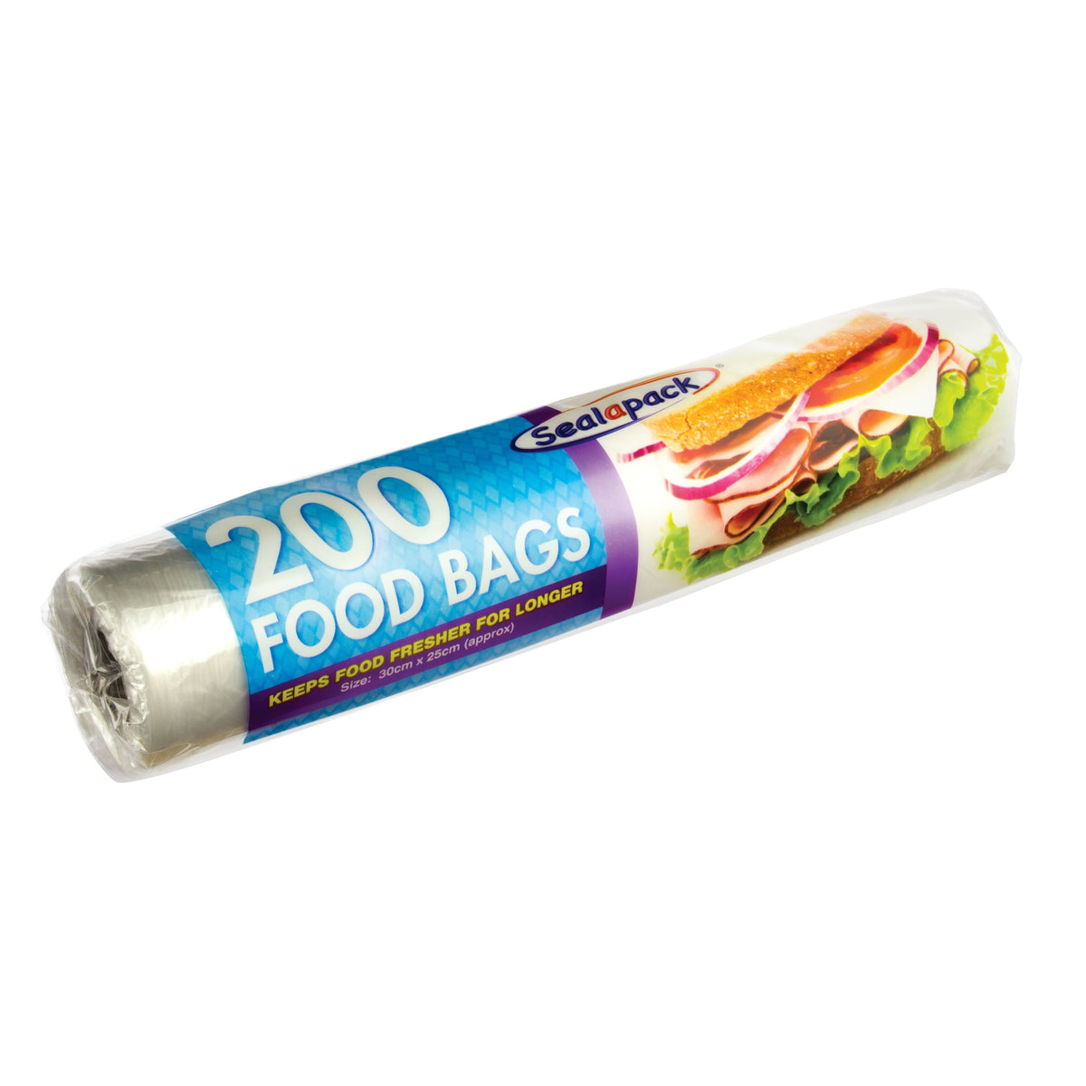 151 Sealapack Food Bags Clear 30cm x 25cm Pack of 200 | Keeps Food Fresher for Longer
