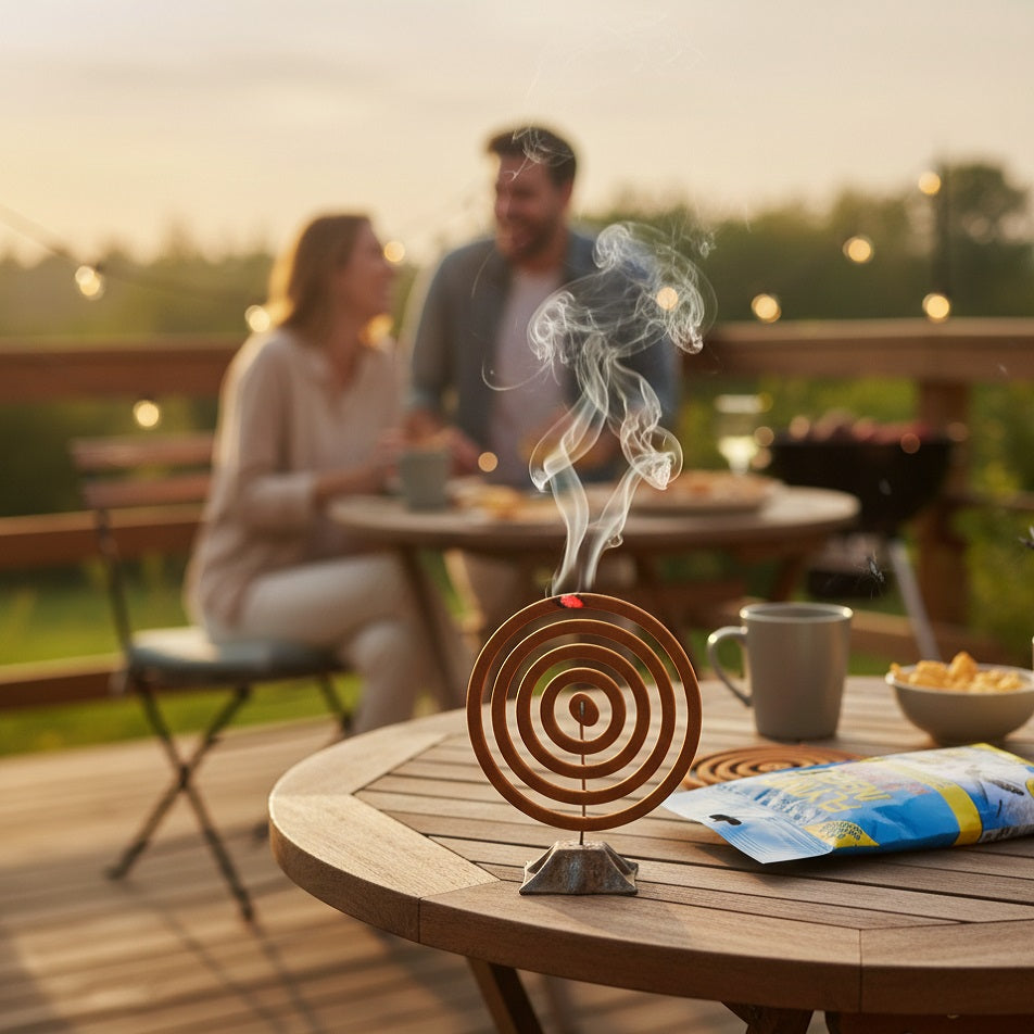 151 PestShield Mosquito Killer Coils Brown Pack of 6 PS0087 | Kills Mosquitos-Midges and Other Flying Insects | Ideal for BBQs and Outdoor Dining | For Outdoor Use Only