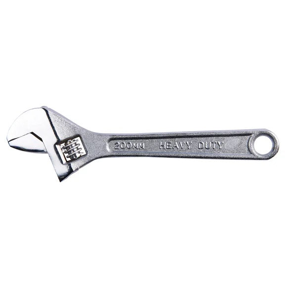 Amtech Heavy Duty Adjustable Wrench With Jaw Opening Chrome 200mm C1900 | Drop-Forged Carbon Steel | Heat Treated Steel | 24mm Jaw Opening