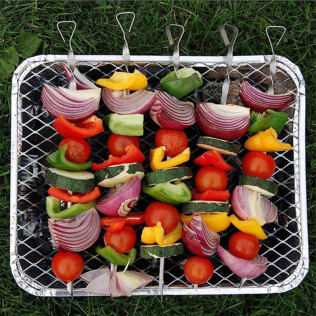 Big K Party Size Disposable Instant BBQ Silver DBPARTY | Ready to Light Charcoal Grill Tray | Burns Hotter and Longer | Ideal for Camping-Picnics and Garden Parties