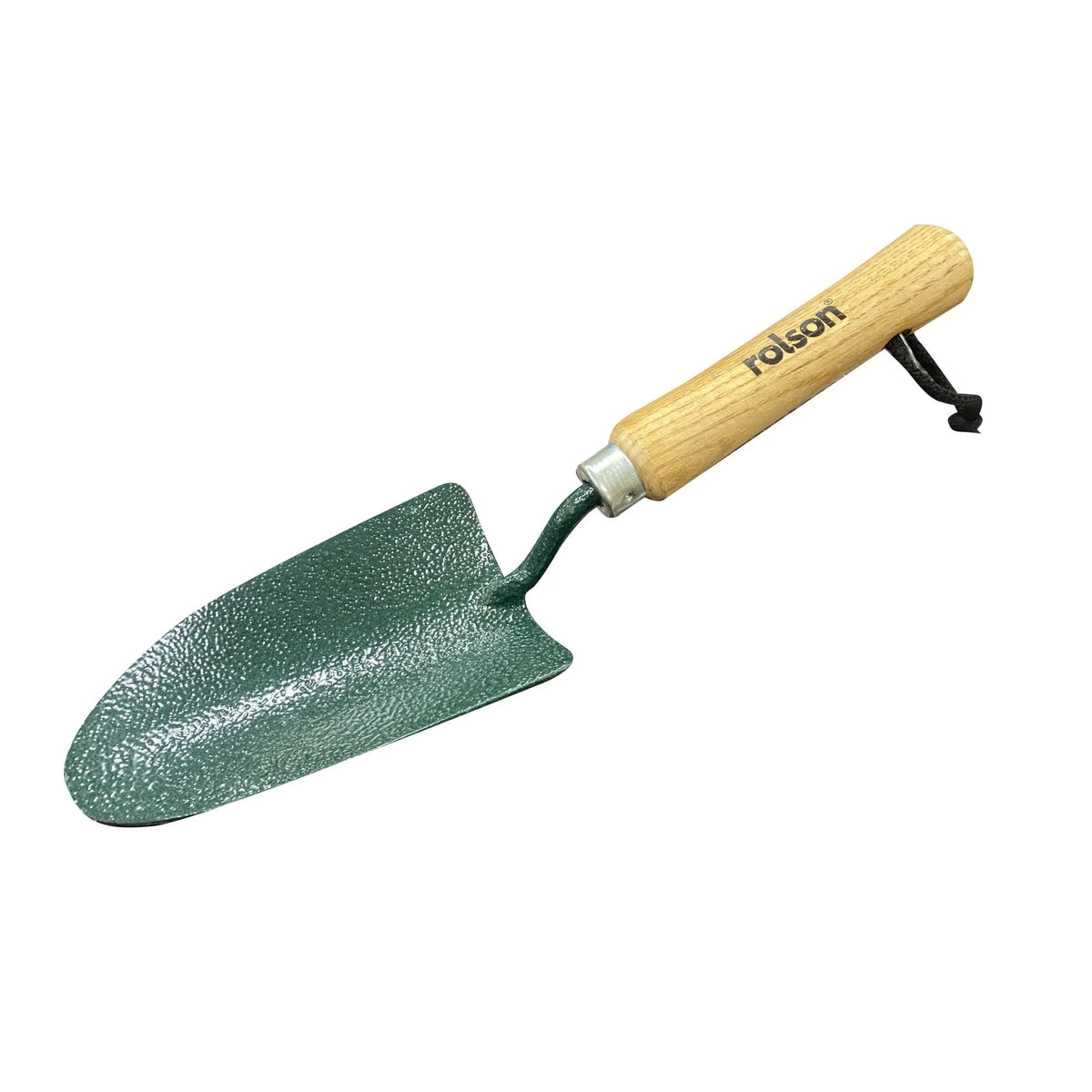Rolson Heavy Duty Garden Trowel with Wooden Handle Metallic Grey 82531 | Carbon Steel Digging Tool | Ideal for Planting and Potting