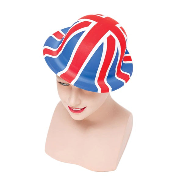 Henbrandt Union Jack Plastic Bowler Hat Multicoloured H23002 | British Flag Novelty Party Hat | For Events and Celebrations | Lightweight Hat