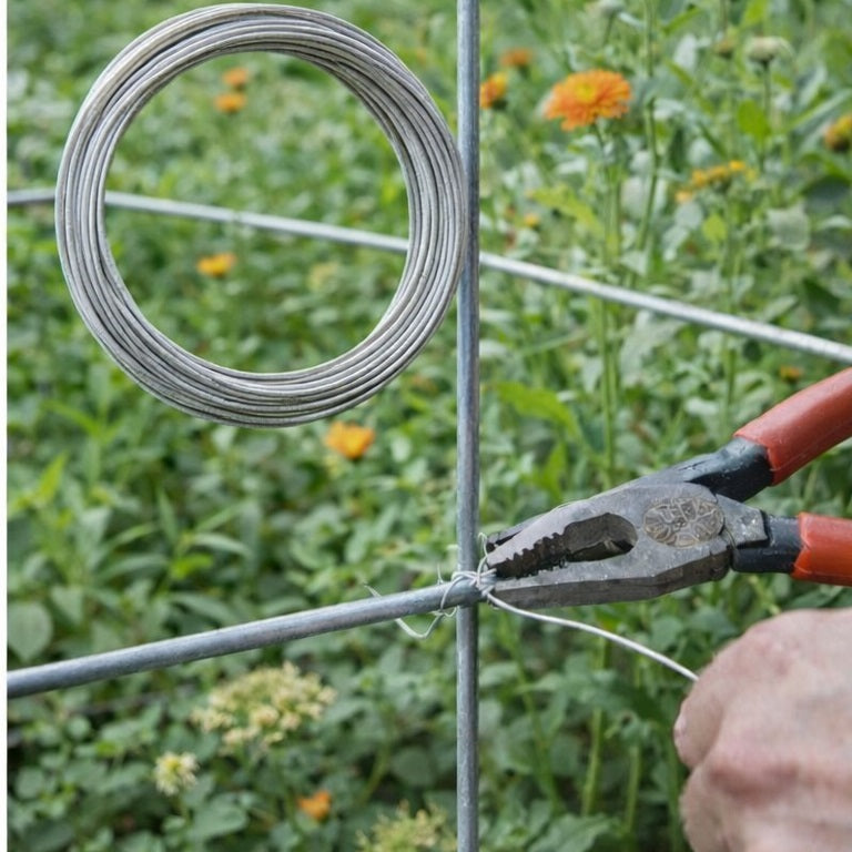 Green Jem Galvanised Garden Wire Silver Finish 14Mtr x 1.2mm GSGW14 | Heavy Duty Plant Support Wire | For Tying-Fixing and Securing Outdoor Gardening Use