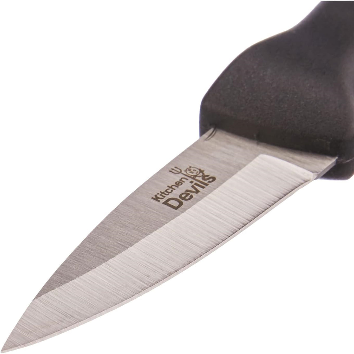 Kitchen Devils Vegetable Knife Black 602000 | Sharp Stainless Steel Paring Knife | With Ergonomic Handle | Precision Cutting for Fruit and Vegetables