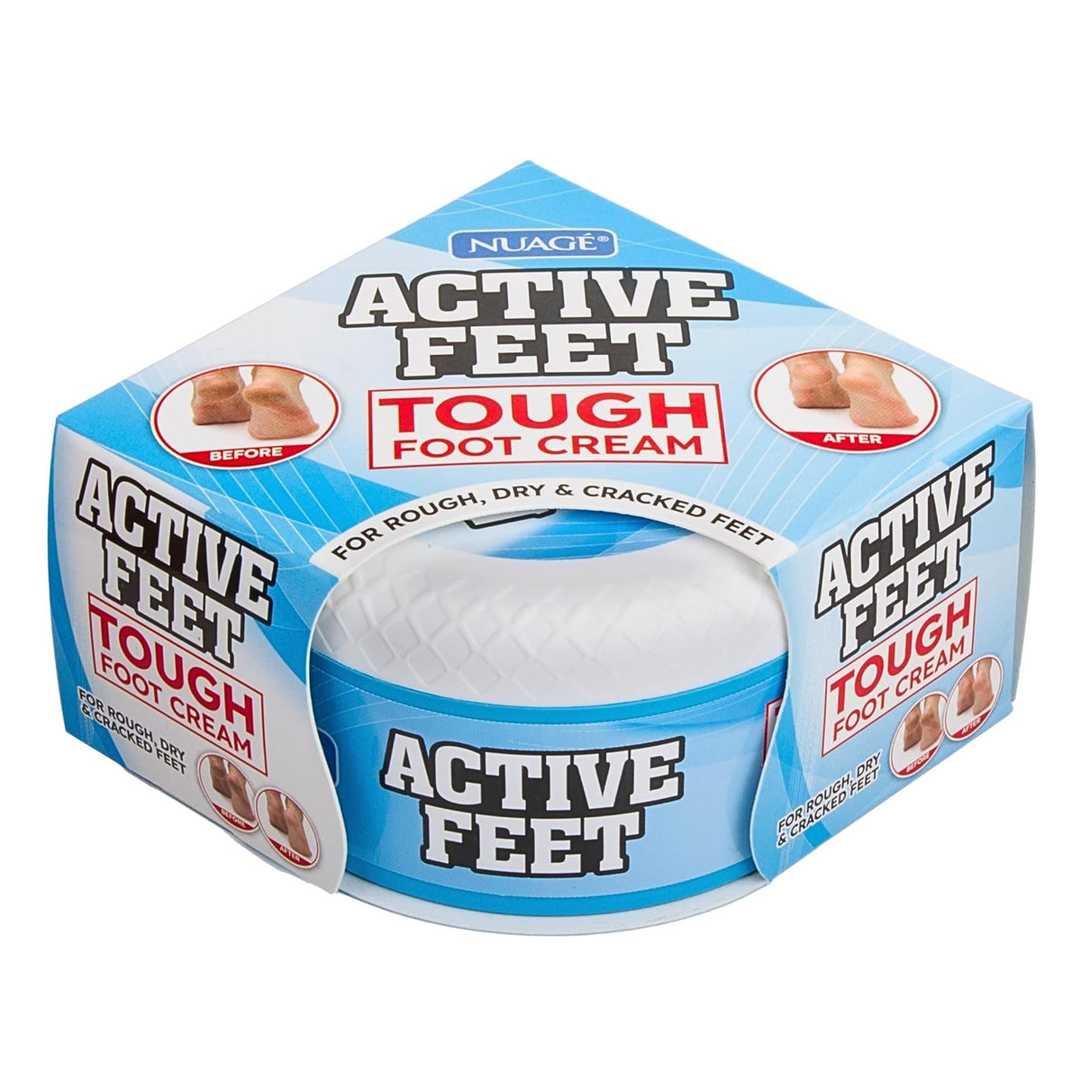 151 Nuage Active Feet Tough Foot Cream White and Blue 150g NUA1244 | For Rough-Dry and Cracked Feet | Foot Treatment | Heel Repair and Protection Cream | Foot Therapy Cream