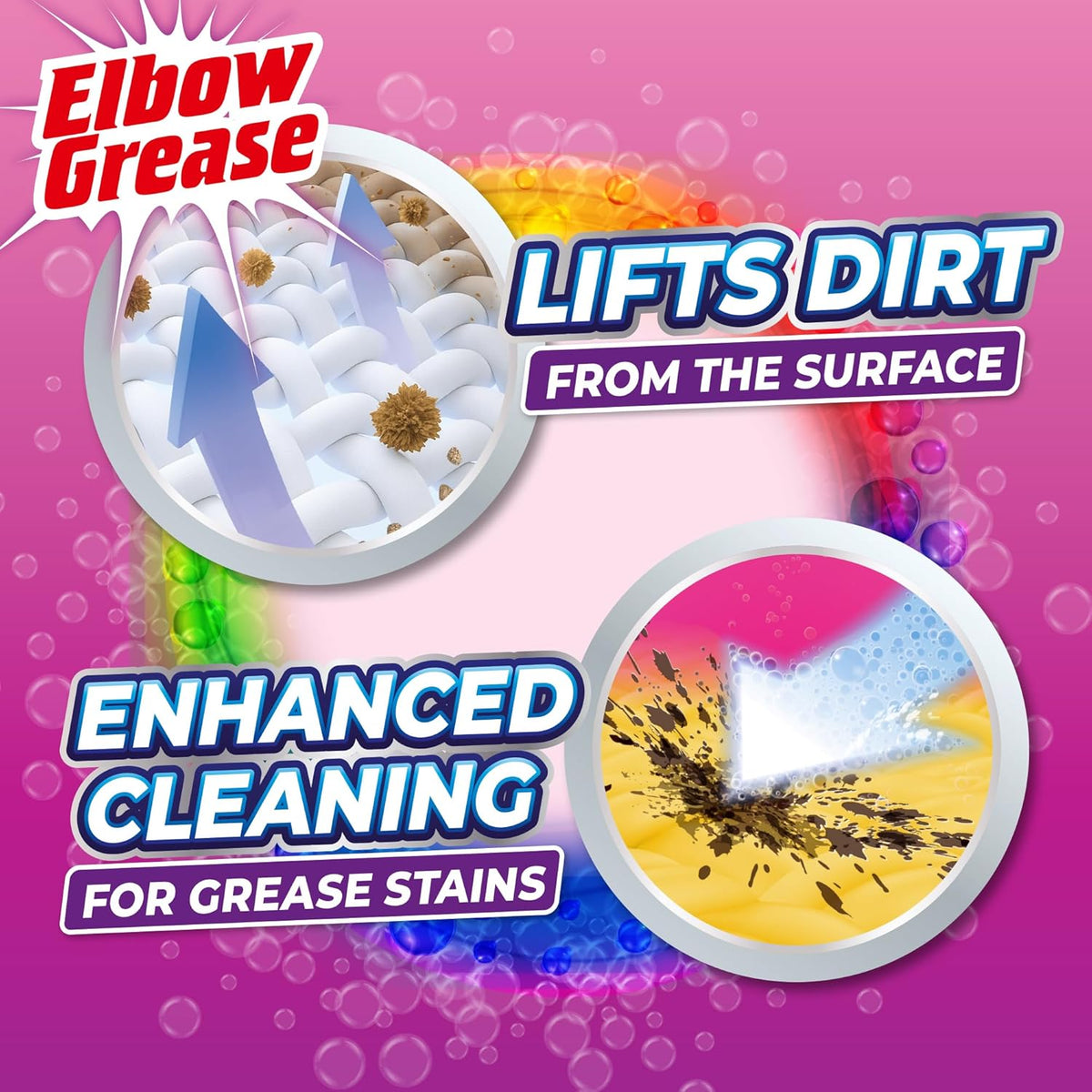 151 Elbow Grease Oxi Stain Remover Multicoloured 625g EG286 | Laundry Stain Remover Powder | Tough on Stains | Gentle on Fabrics | Free from Chlorine Bleach | Scoop Included | Oxy Laundry Booster for Cloths | Fabric Brightener | Laundry Treatment Powder