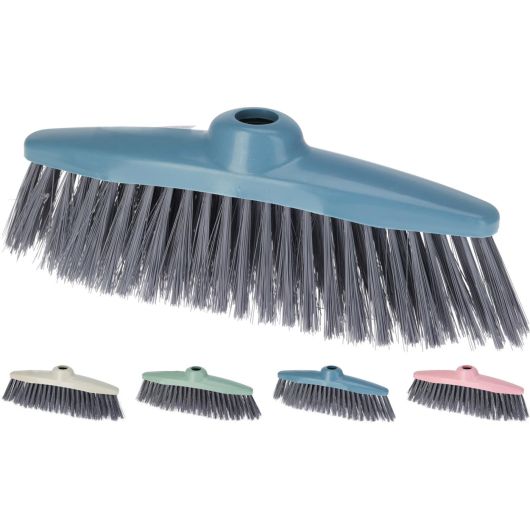 Natural Cleaning Multi Surface Broom with Handle Assorted Colours Pack of 1 976301200 | Soft Bristle Floor Sweeping Brush | Indoor Sweeping Brush | Lightweight Broom | Floor Broom | Long Handle Broom | Household Broom | Home Cleaning Tool