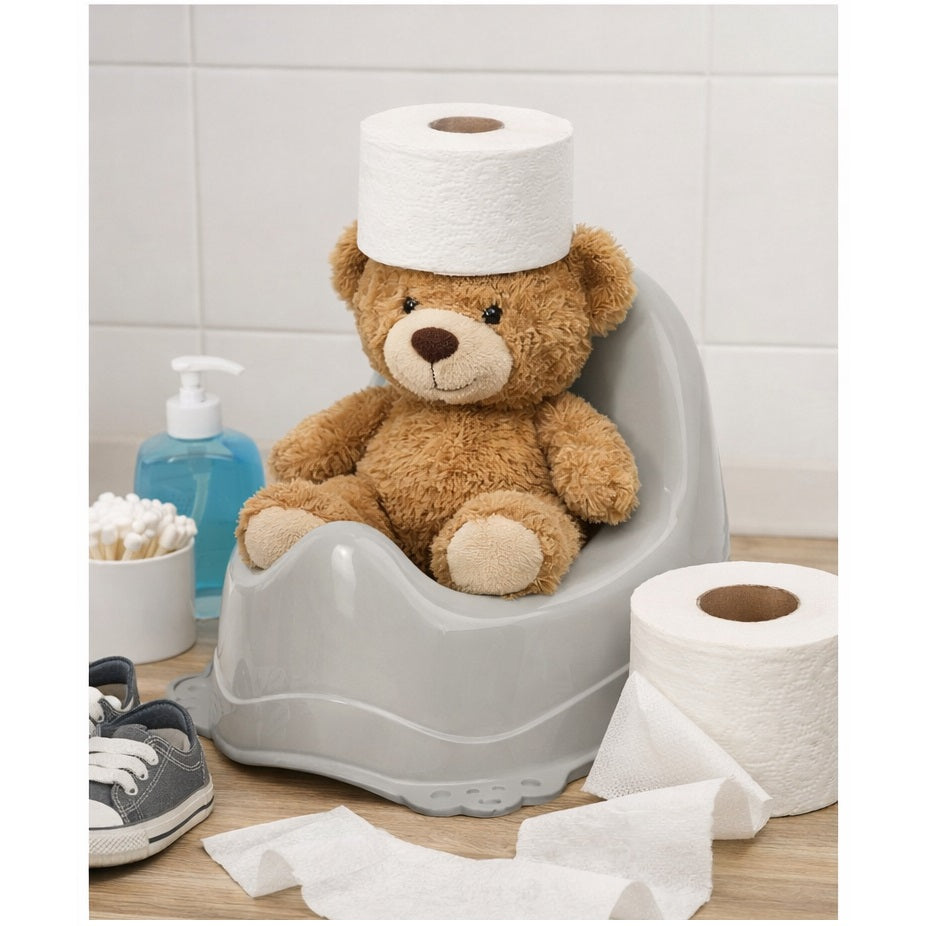 Baby Training Potty Seat Grey 35cm x 30cm 7800030 | Non Slip Kids Potty Trainer | With Cute Zebra Design | Toddler Toilet Training Pot | Comfortable Child Potty Chair | Lightweight Toilet Training Seat | Kids Portable Potty | Toddler Potty Chair | Kids